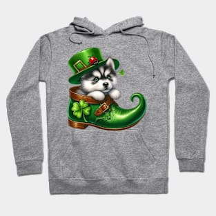 Siberian Husky Dog Shoes For Patricks Day Hoodie